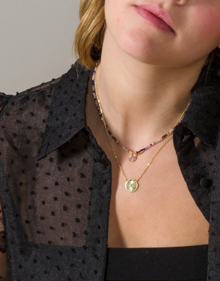 Collar Lia mineral oro modelo