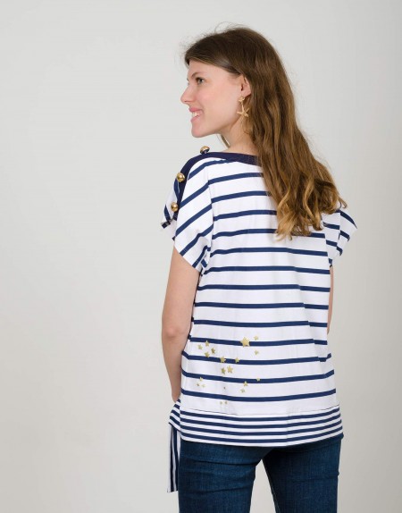 Camiseta marinera J´Aime les Étoiles espalda