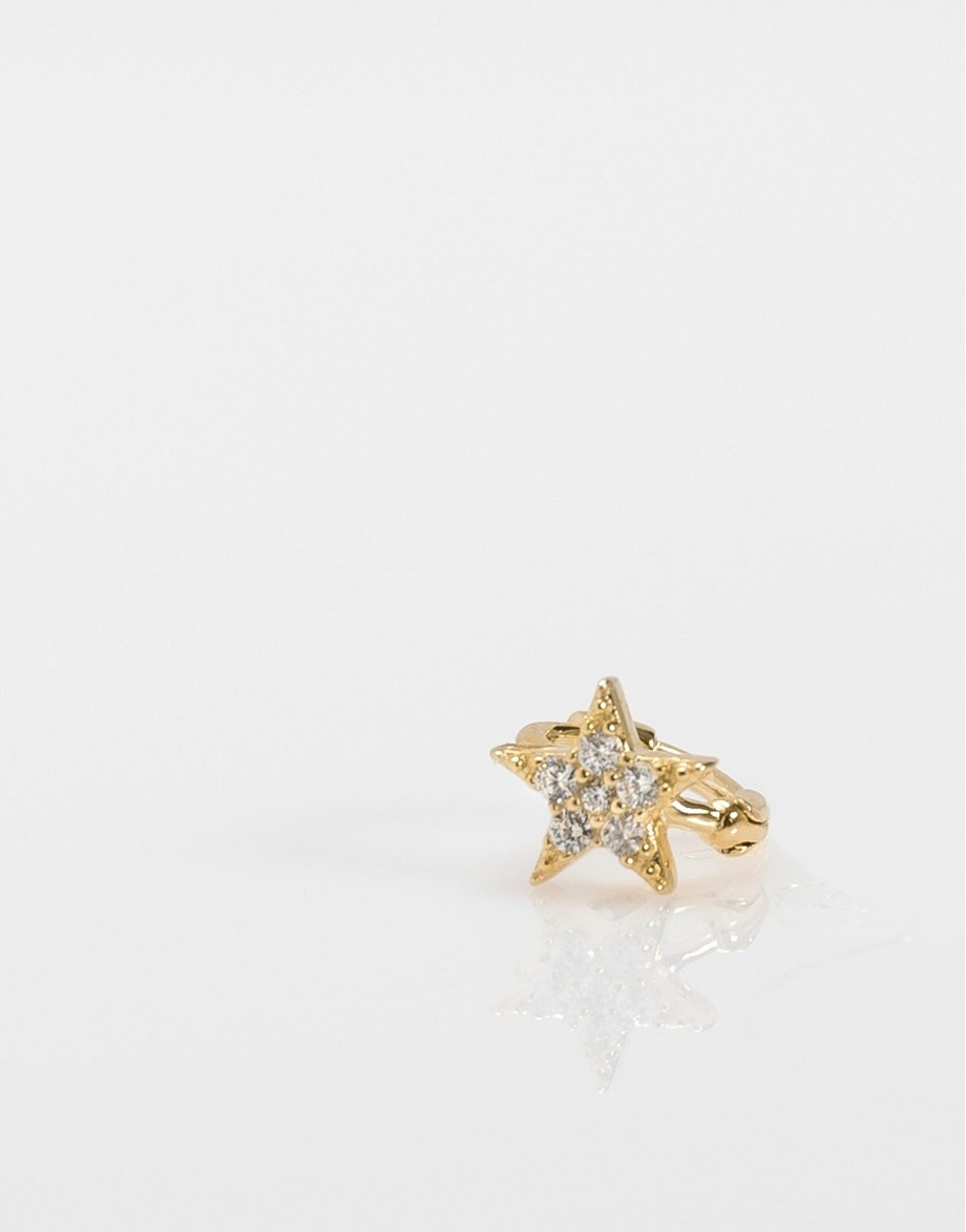 Pendiente piercing Mini estrella oro