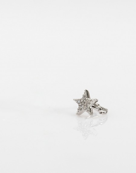Pendiente piercing Mini estrella plata