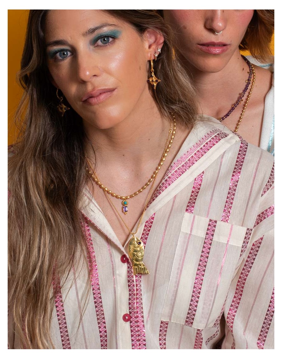 Collar pez labrado