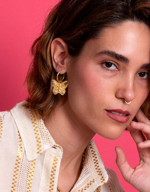 Pendientes aro mariposa portada