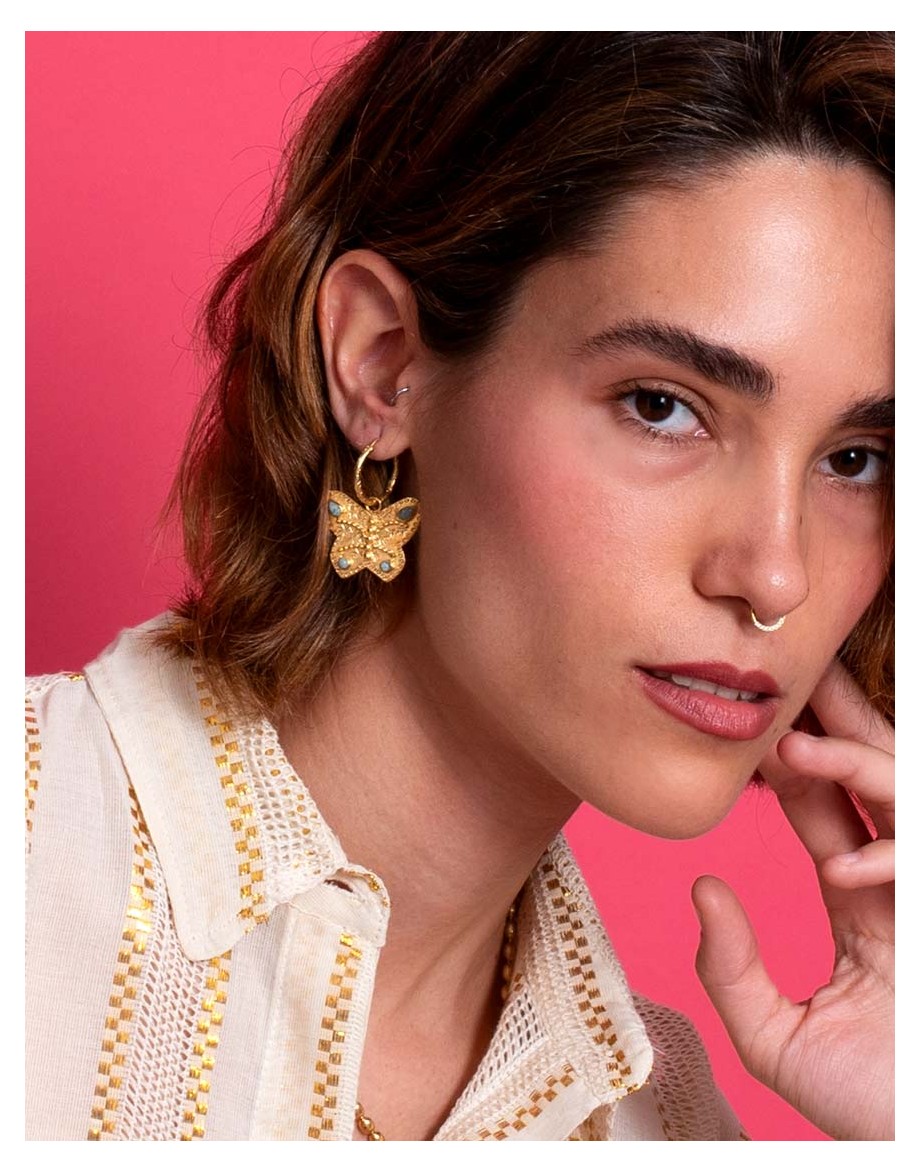 Pendientes aro mariposa portada