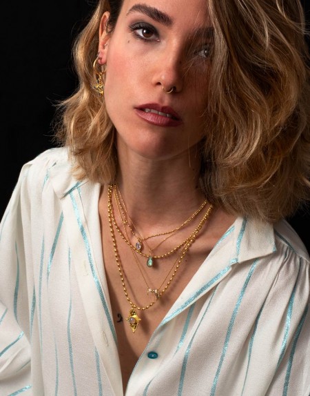 Collar Moon Stone oro