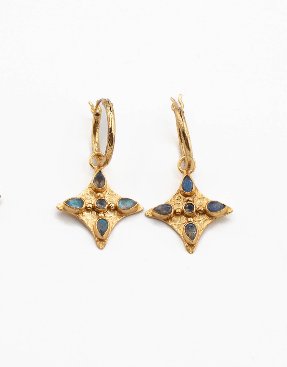 Pendiente Aro Araya labradorita