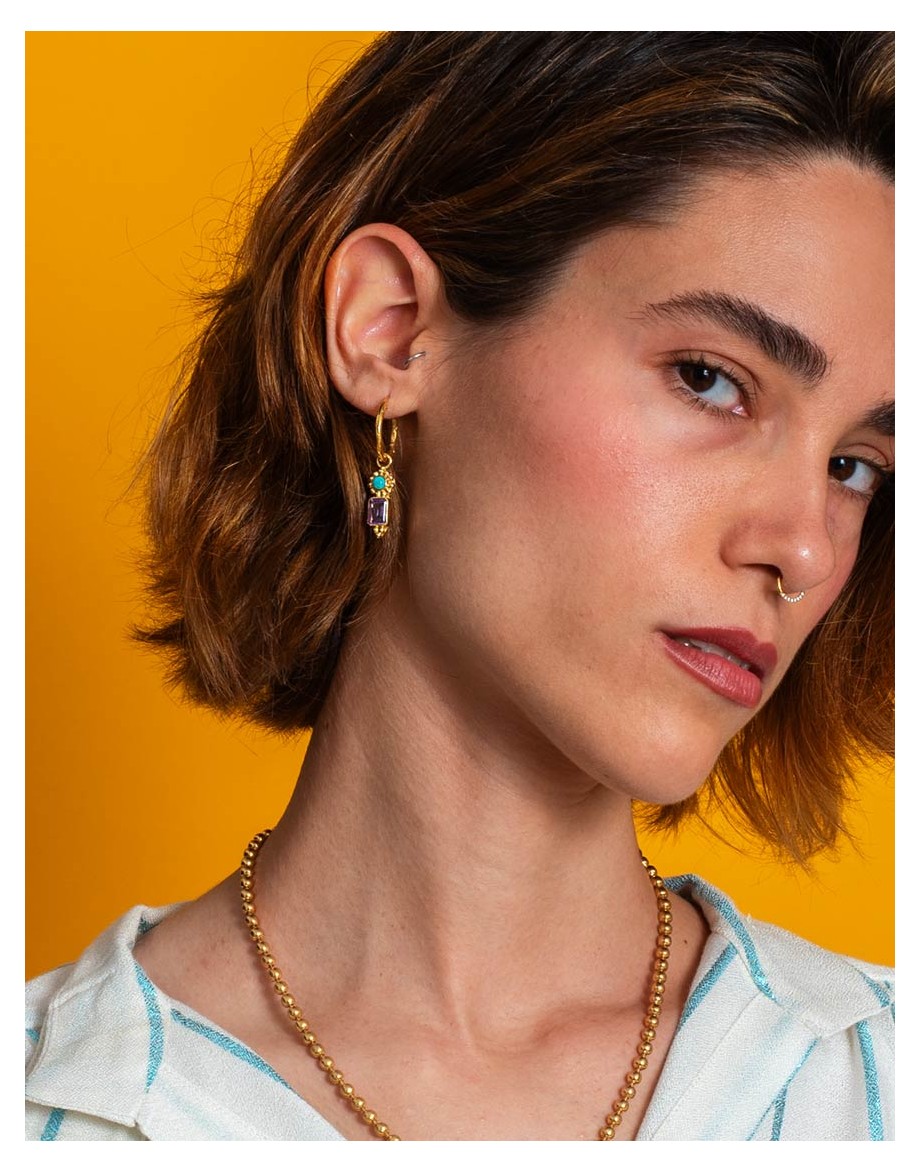 Pendientes de aro Etnia mineral