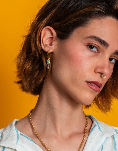 Pendientes de aro Etnia mineral