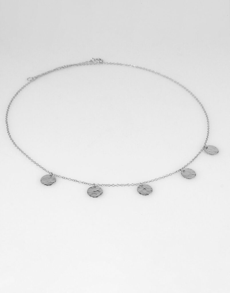 Collar círculos oro y plata detalle