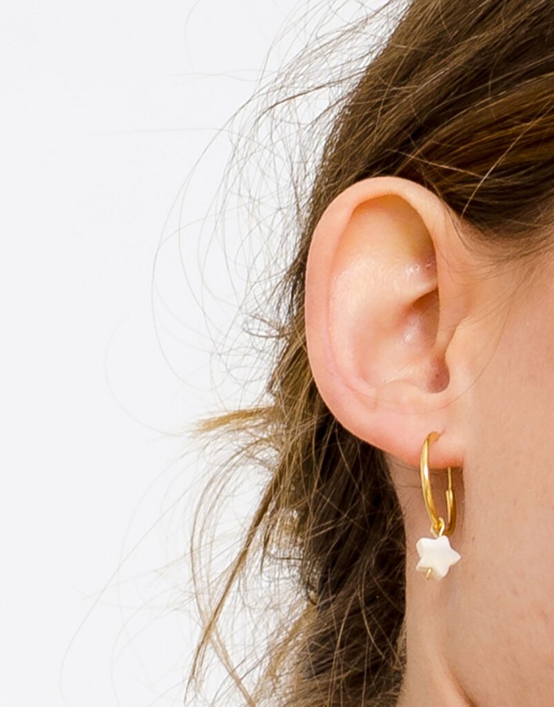 Pendientes de aro La Estrella detalle