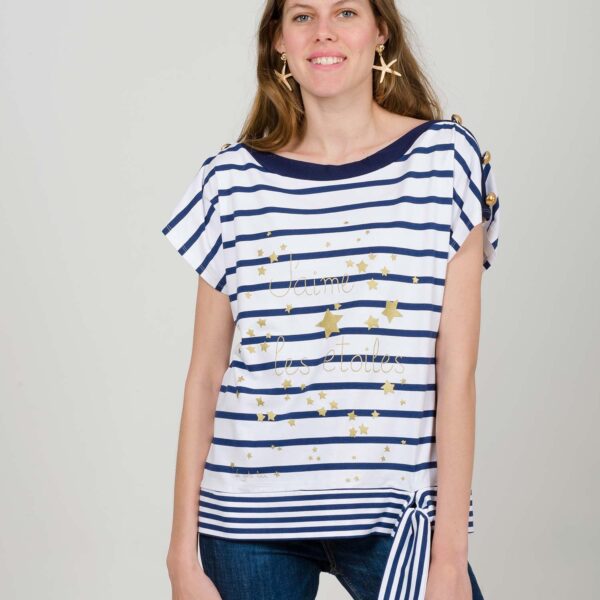 Camiseta marinera J´Aime les Étoiles