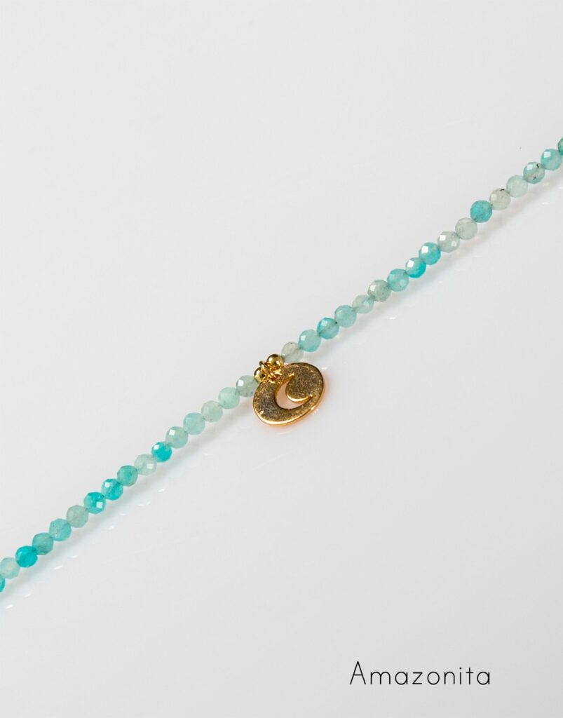 Collar Lia mineral oro amazonita