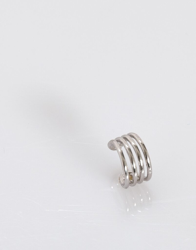 Pendiente earcuff 4 aros plata