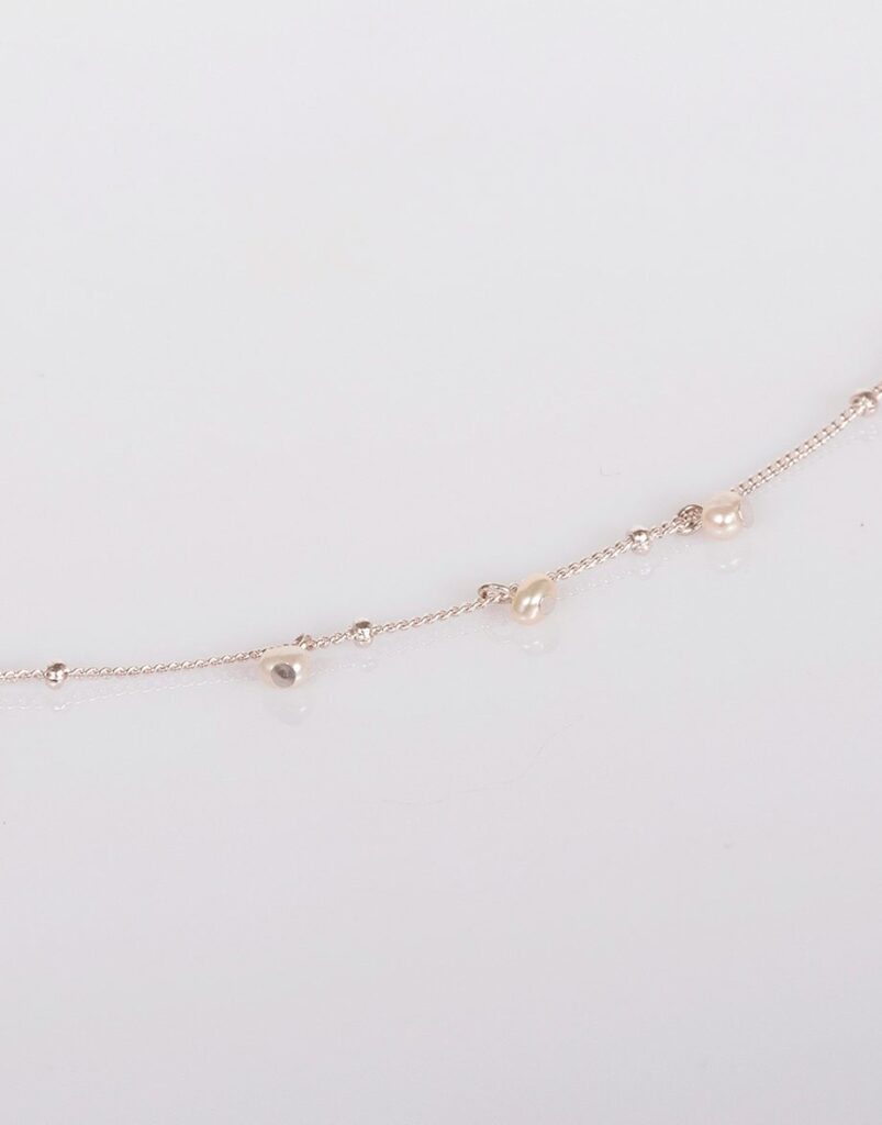 Cadena perlitas Tender oro plata