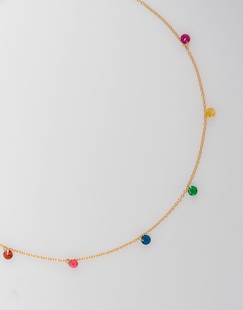 Collar Luz oro detalle