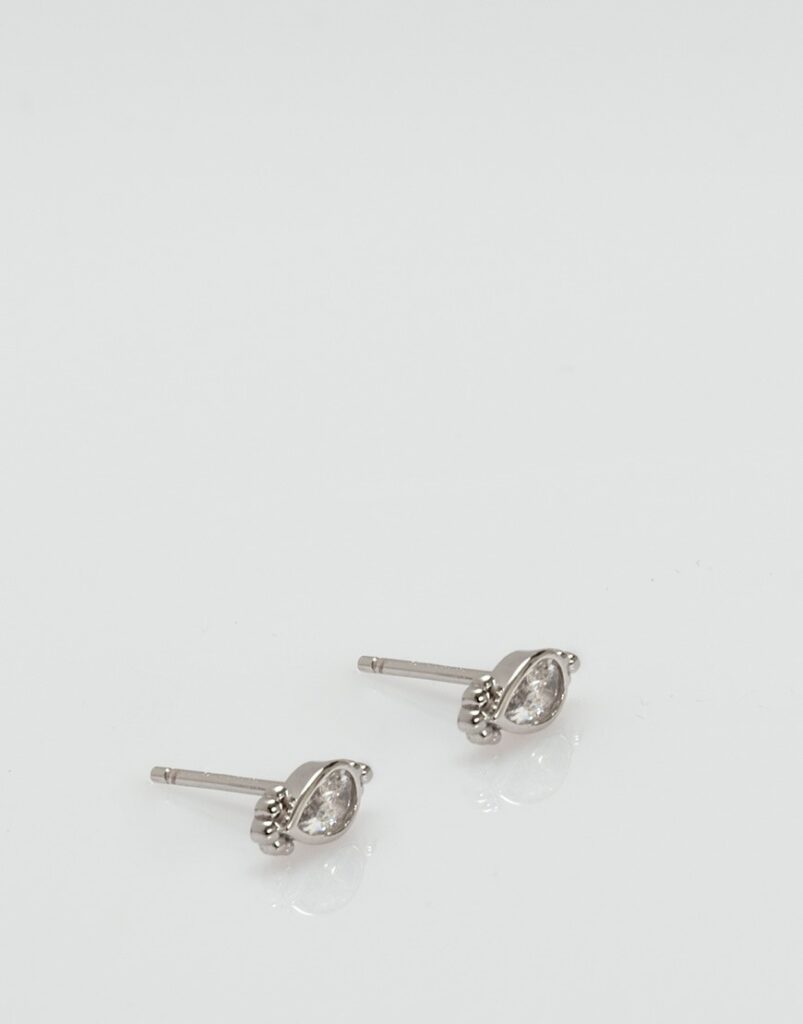 Pendientes Petites étnico lágrima plata