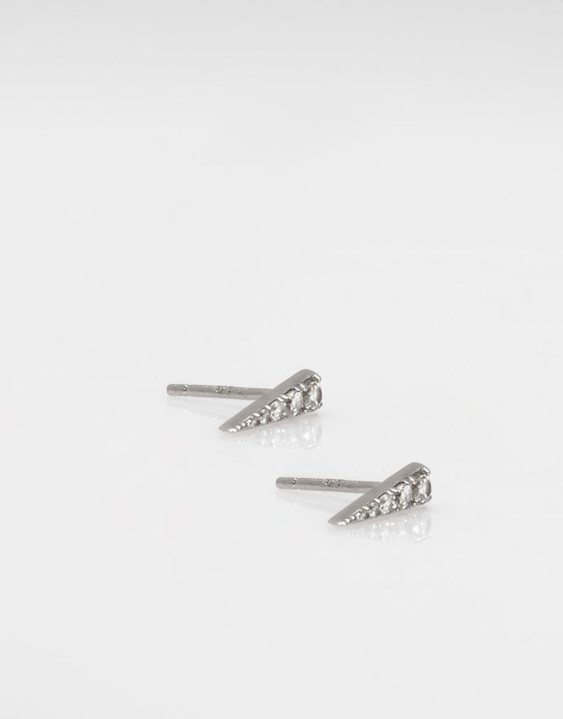 Pendientes Petites pincho circonitas plata