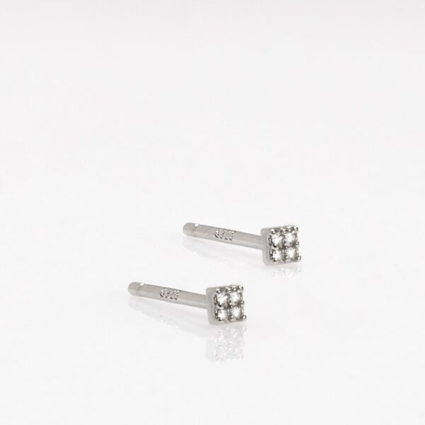 Pendientes Petites cuadrado circonita