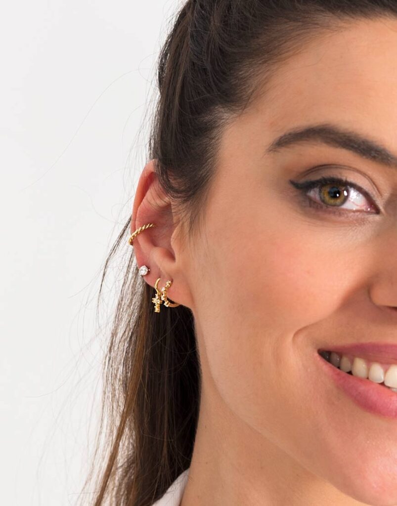 Pendientes piercing Mini brillante