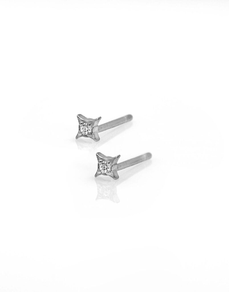 Pendientes Petites étnico circonita plata