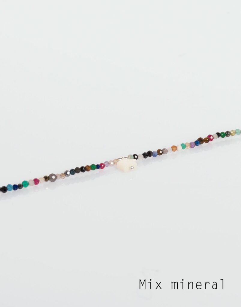 Collar Lia mineral plata Mix Mineral