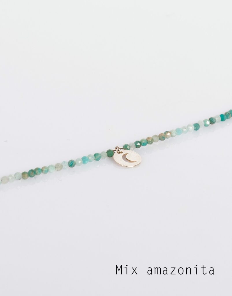 Collar Lia mineral plata Mix Amazonita