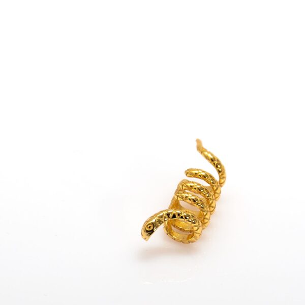 Pendiente Earcuff serpiente enroscada oro