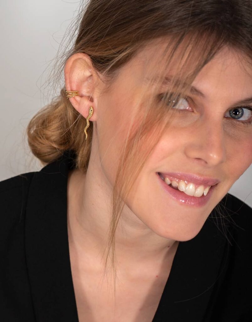 Pendiente Earcuff doble cordón modelo