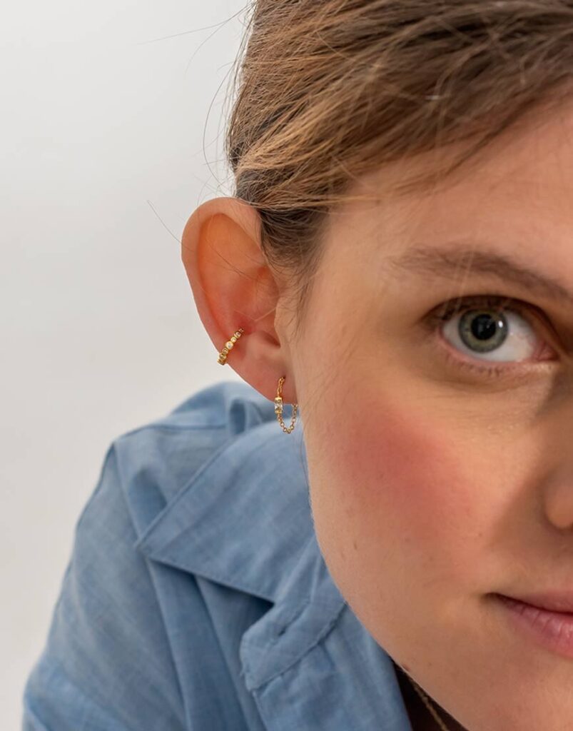 Pendiente Earcuff circonitas chatón