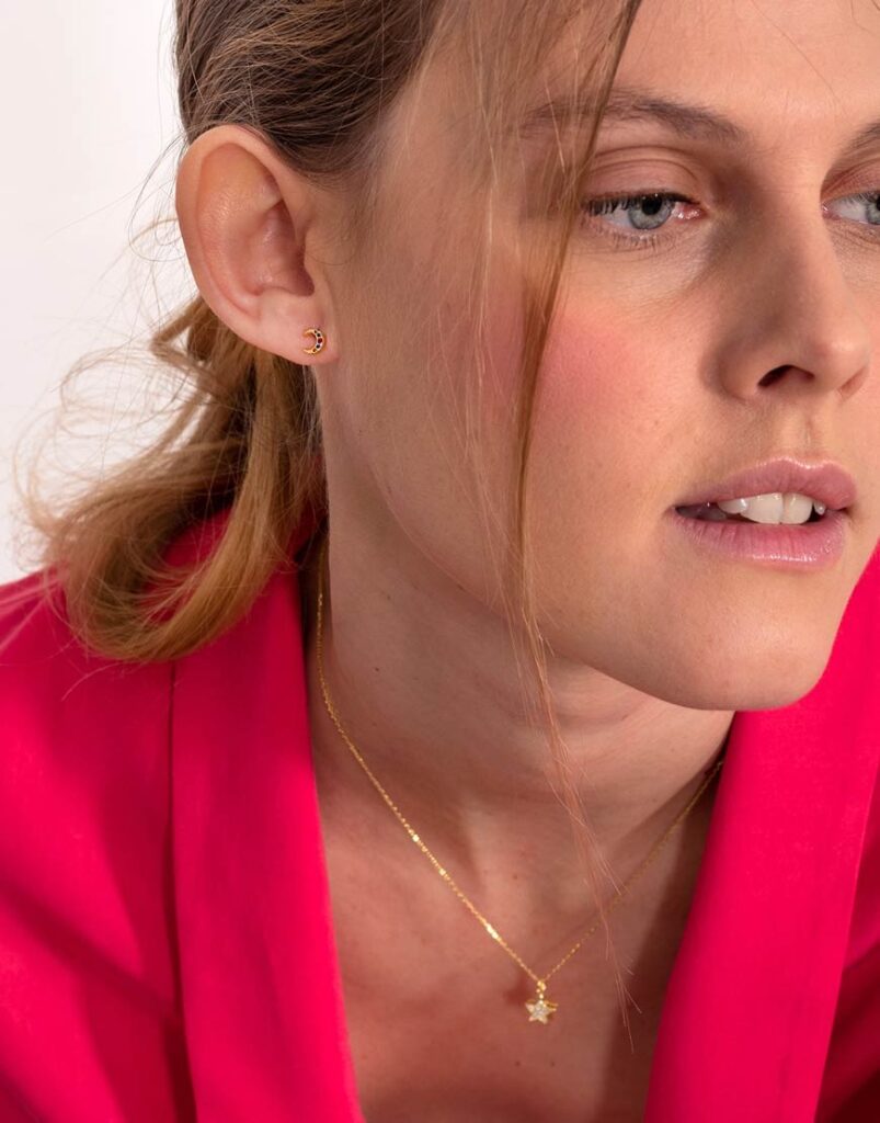 Pendientes Petites luna arcoíris