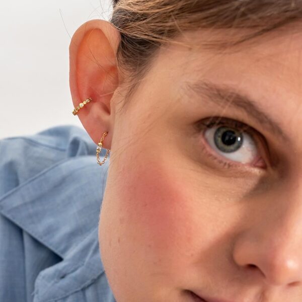 Pendiente Cadena circonita baguette