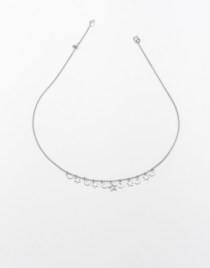 Collar llámame noche plata