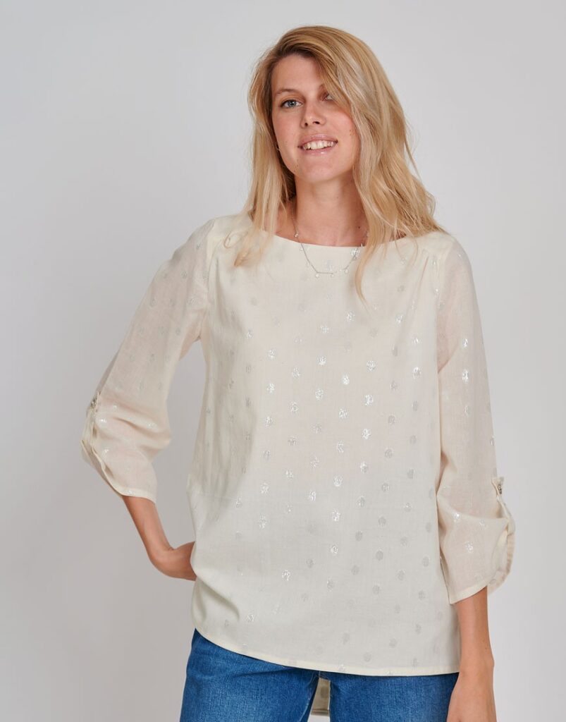 Blusa Silver circles frente