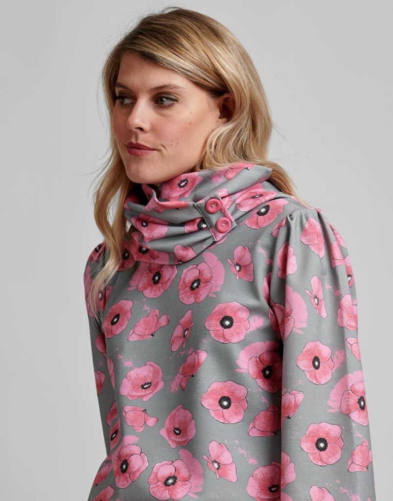Jersey Amapola de invierno detalle