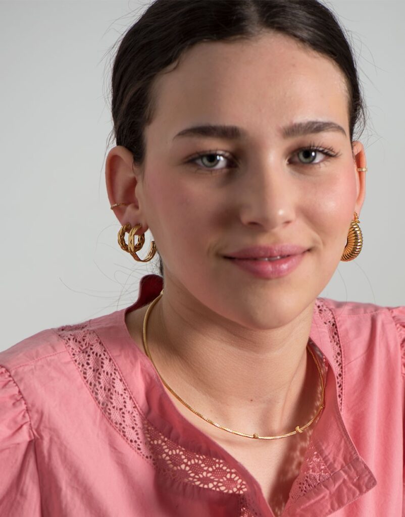 Pendientes acero aros trenzado