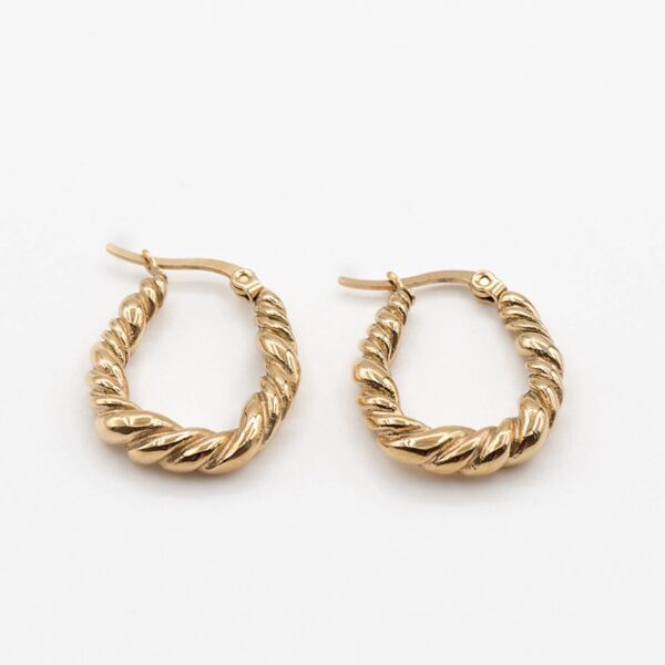 Pendientes aro avalados cordón medianos