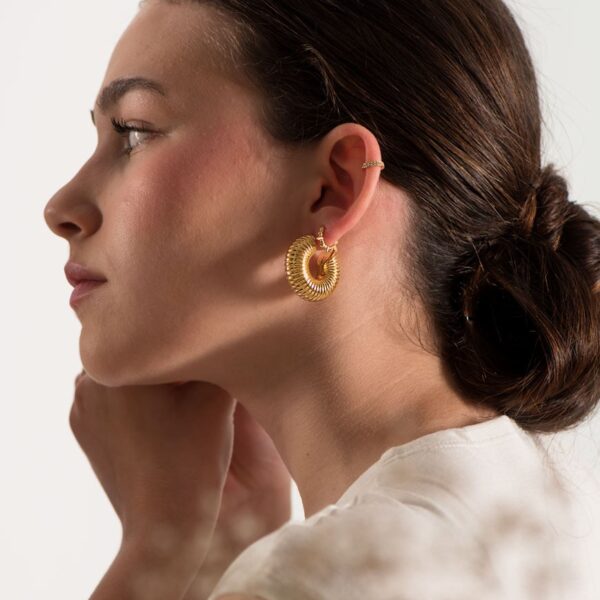 Pendientes acero aros Lía