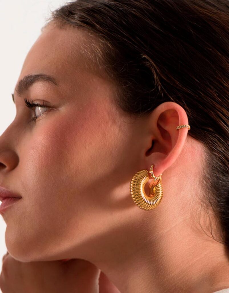 Pendientes acero aros Lía