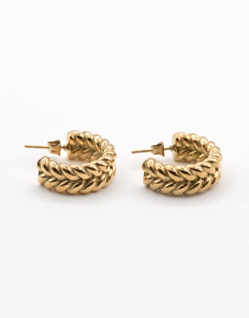 Pendientes acero aros espiga producto