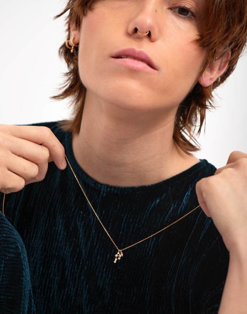 Collar Constelación Géminis modelo