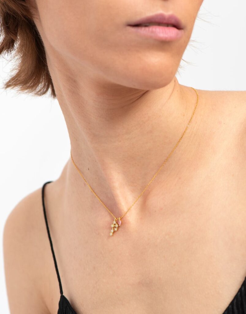 Collar Constelación Escorpio detalle