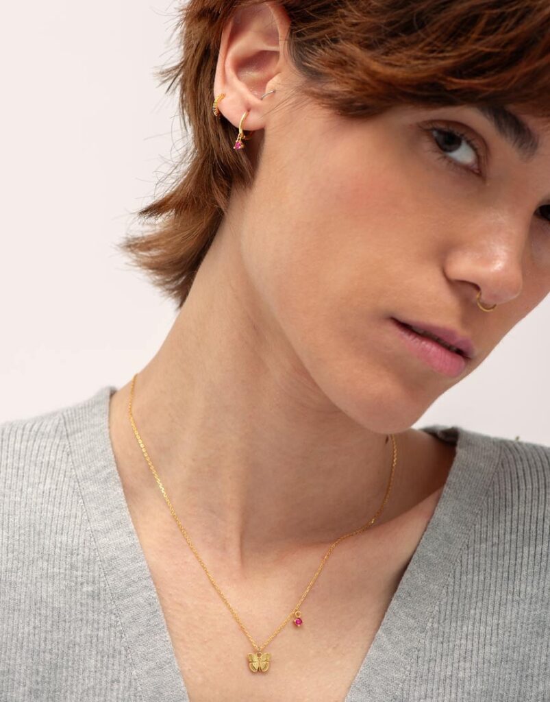 Pendiente piercing multicolor producto oro producto