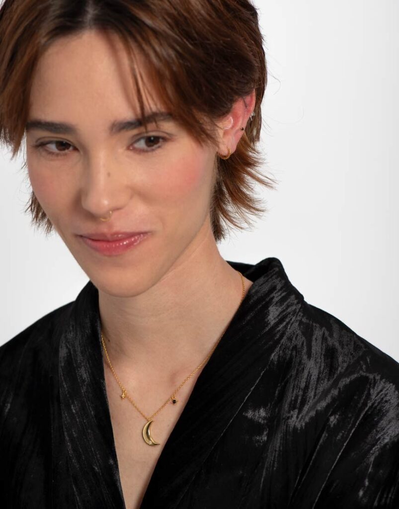 Collar luna y estrella polar