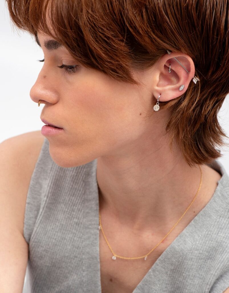 Pendiente piercing colgante