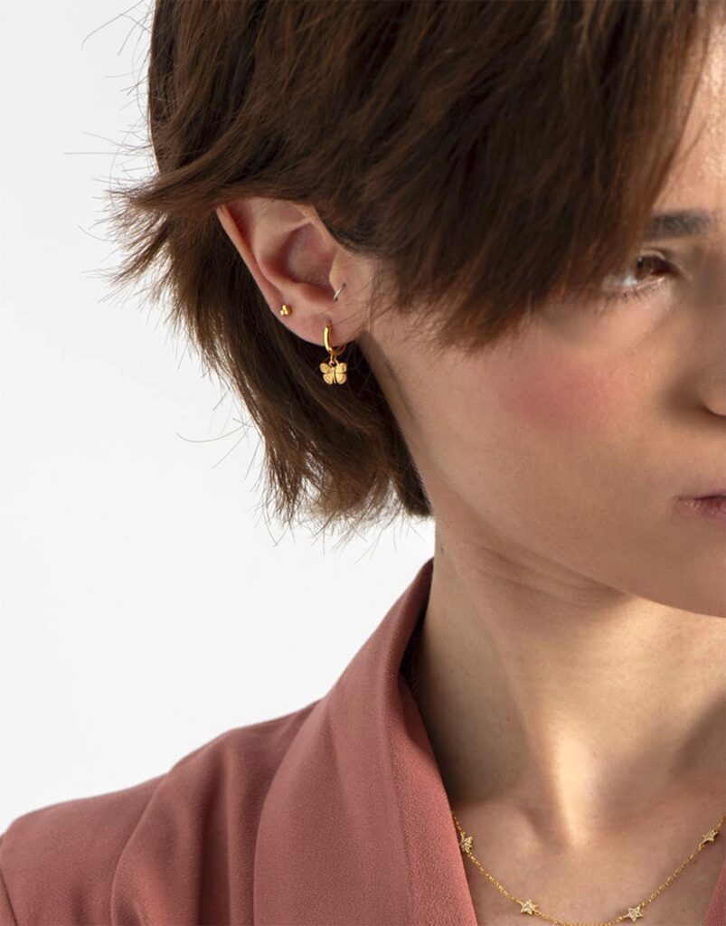 Pendiente Piercing mariposa