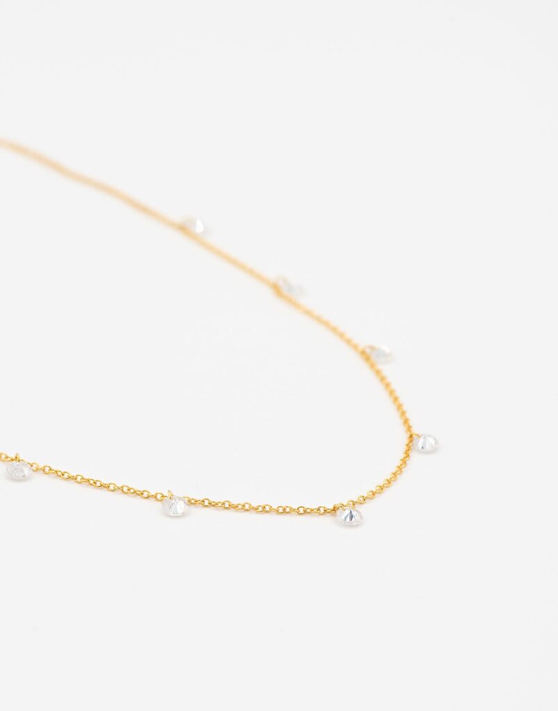 Collar 7 circonitas oro