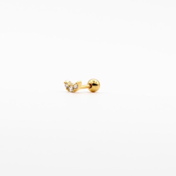 Piercing mini luna circonitas