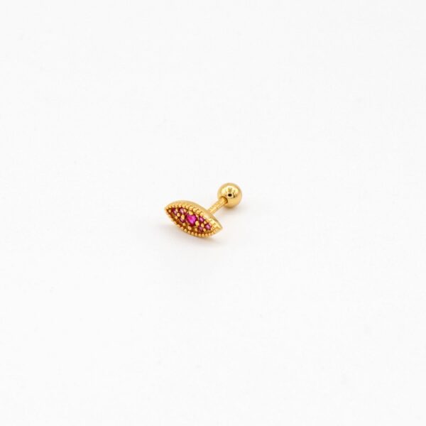 Piercing ojo circonita fucsia