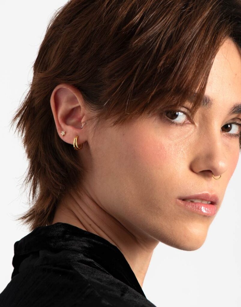 Piercing estrella circonitas modelo