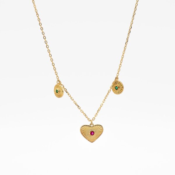 Collar corazón oro