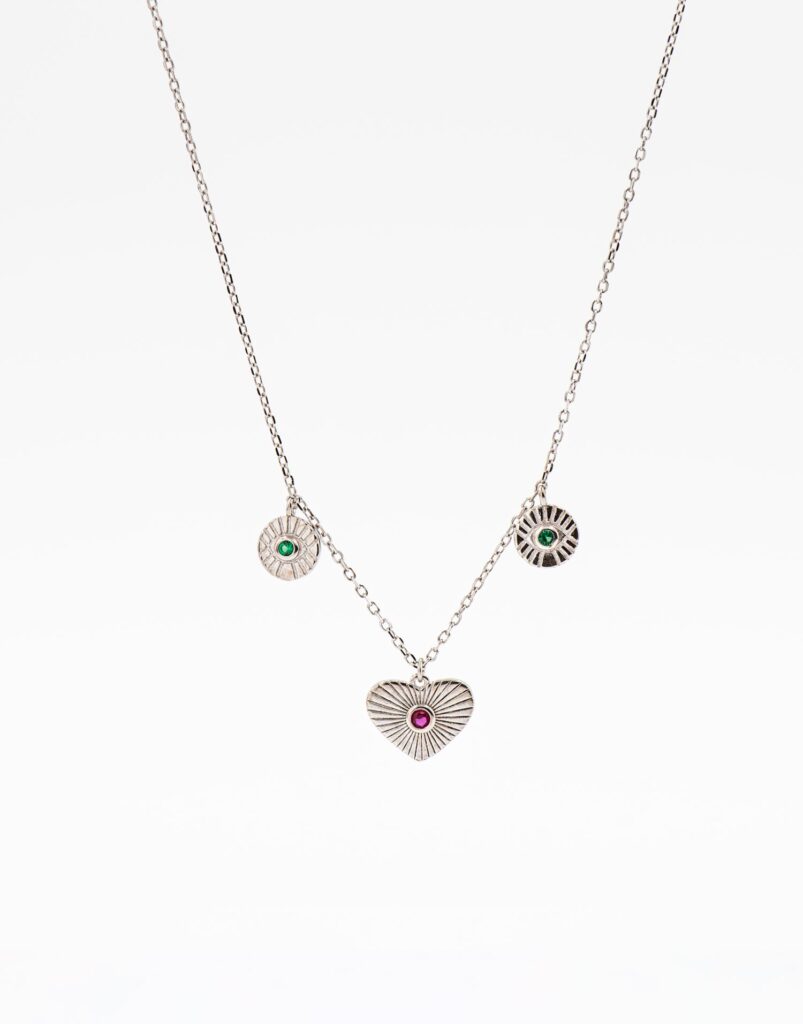 Collar corazón plata